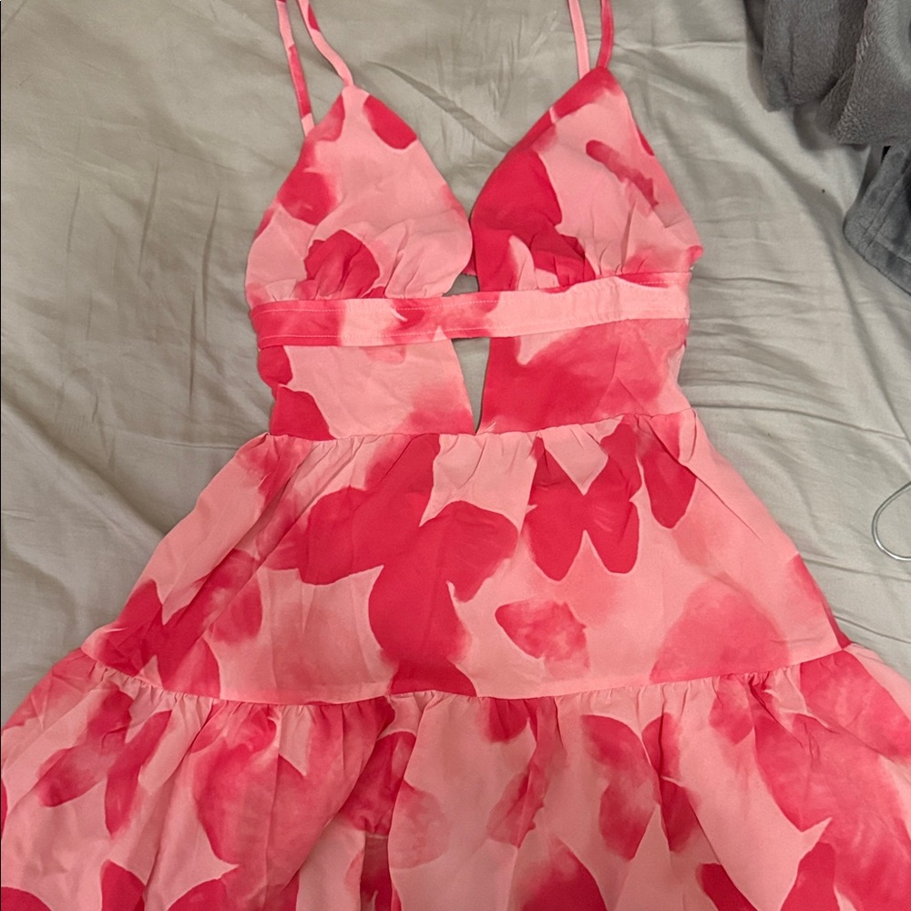 SHEIN Pink Floral Mini Dress